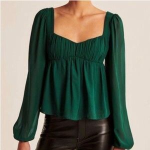 Abercrombie & Fitch Dark Green Blouse - size XS